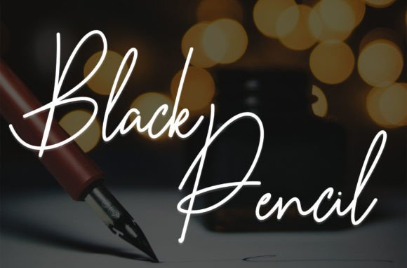 Black Pencil Font for Elegant Design