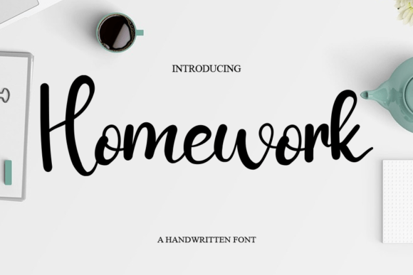 Homewrok: A Friendly Handwritten Font