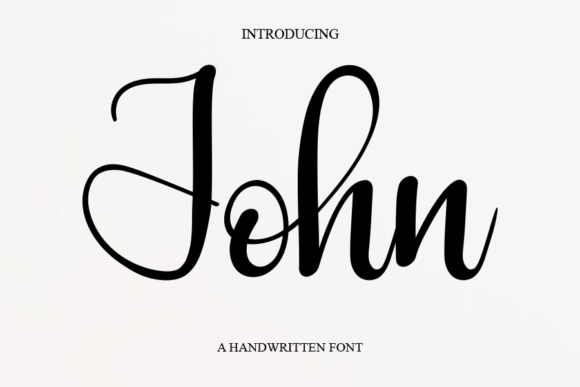 John: A Stylish Script Font for Digital Marketing