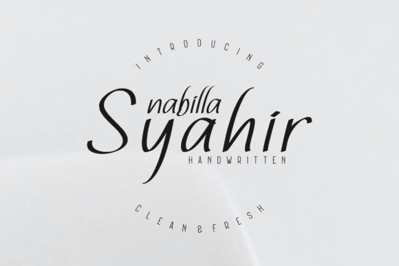 Nabilla Syahir: A Fresh Script Typeface
