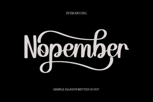 Nopember: A Flowing Script Font
