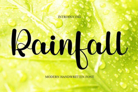 Rainfall: A Modern Handwritten Font