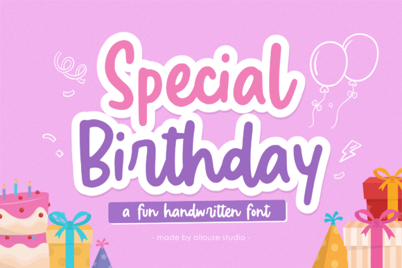 Special Birthday Font for Creative Projects